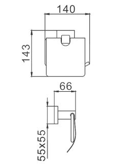 Держатель для туалетной бумаги Haiba HB8903 чёрный матовый